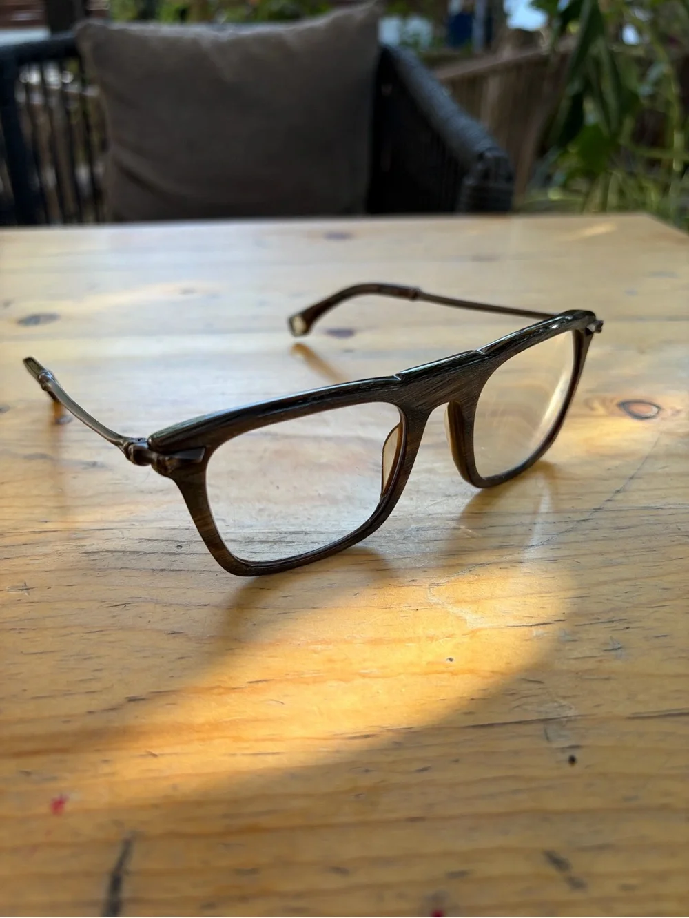 BLAKE KUWAHARA Brushed Brown Horn Eyeglasses Made in Japan BK1014 52-22